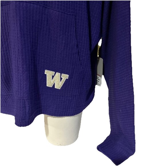 NEW Washington Huskies Colosseum Athletics Purple V Neck Pullover  Women's M - Picture 3 of 10